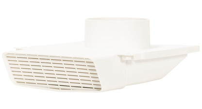 PreVent-It Soffit Vents 4 Inch - Only Design that Prevents Moist Air from Re-entering Home, Under Eave Exterior Vents for Bathroom Exhaust Fan, Screws Included, White, 1-Pack