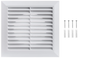 4 Inch Fit - White Plastic Vent Cover - Exhaust Dryer Vent Cover - Built-in Protection Screen and Screws Included - Outside Dimensions: 6.7 x 6.7 Inches