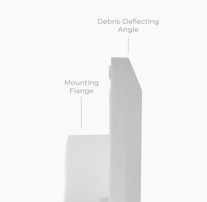 4 Inch Fit - White Plastic Vent Cover - Exhaust Dryer Vent Cover - Built-in Protection Screen and Screws Included - Outside Dimensions: 6.7 x 6.7 Inches
