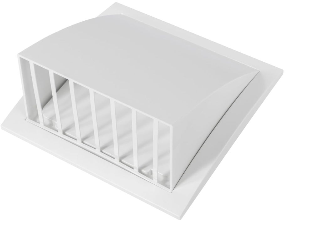 6 Inch White Dryer Vent Hood/Duct Cover for Walls or Ceiling/ABS Plastic Protection Hood With Rain Cover and Backdraft Damper/Exhaust and Dryer Vent Covers for Indoor & Outdoor Use