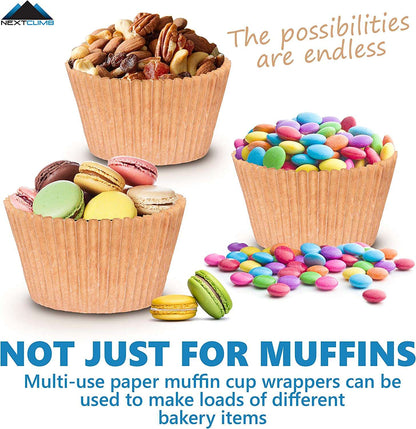 Muffin Liners for Baking - 100pcs White EXTRA LARGE SIZE Cupcake Liners  Baking Supplies, Thick Jumbo Parchment Paper Sheets Cute Cups, Greaseproof  Pan