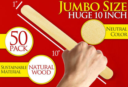 [Bundle] Jumbo Popsicle Sticks - 10-inch Large Wooden Craft Sticks - Versatile and Durable - NextClimb