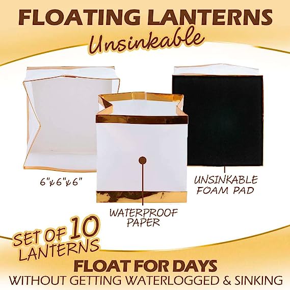 Floatation Foam for Unsinkable Floating Water Lantern - Adhesive Black Float Foam - Enhance Buoyancy (Pack of 10) - NextClimb