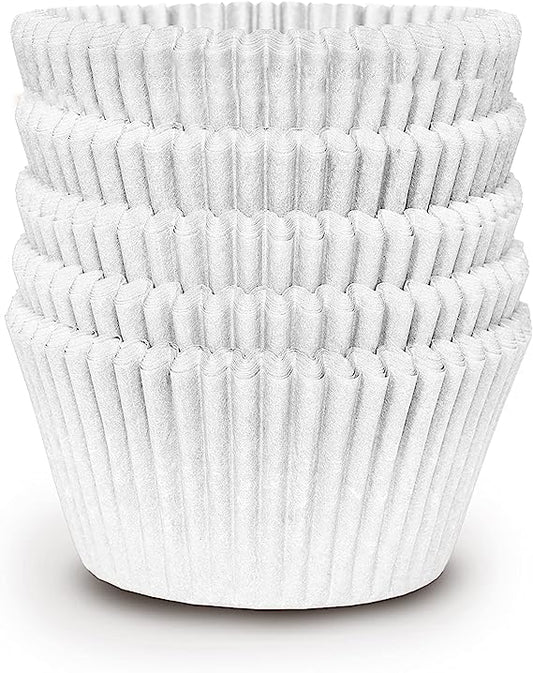 Jumbo Cupcake Baking Cup Liner - Extra Thick Unbleached Parchment Cup - Greaseproof (White) - NextClimb