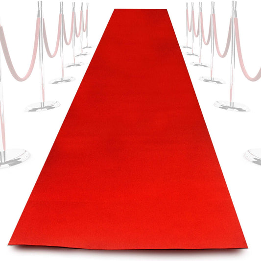Luxury Red Carpet Runner Rug - 16.4 Feet - Premium Extra Thick Aisle Mat - With Non-Slip Spray - NextClimb